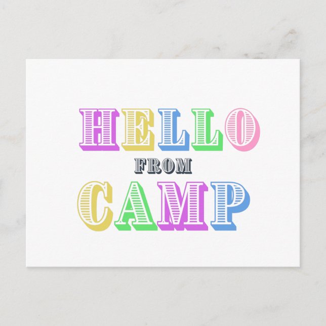 Hello From Camp Postcard (Front)