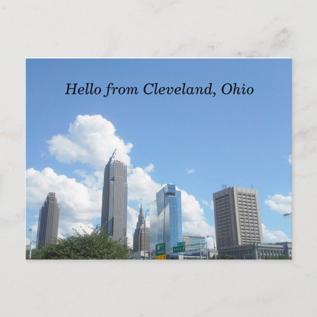 HELLO FROM CLEVELAND OHIO postcard (Front)