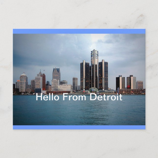 Hello From Detroit, Michigan Postcard (Front)