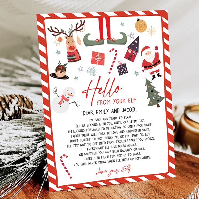 Hello From Elf Arrival Letter I'm Back Christmas  (Creator Uploaded)