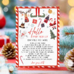 Hello From Elf Arrival Letter I'm Back Christmas  Invitation<br><div class="desc">♥ This cute Elf Letter is a perfect addition to your Magical Christmas!</div>