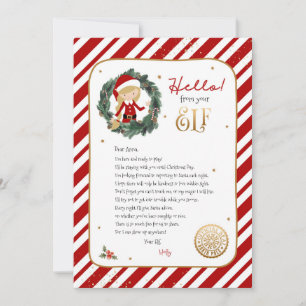 Hello from Elf Welcome Letter Invitation