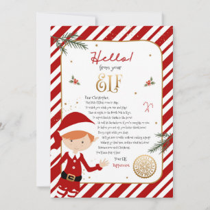 Hello from Elf Welcome Letter Invitation