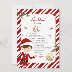Hello from Elf Welcome Letter Invitation
