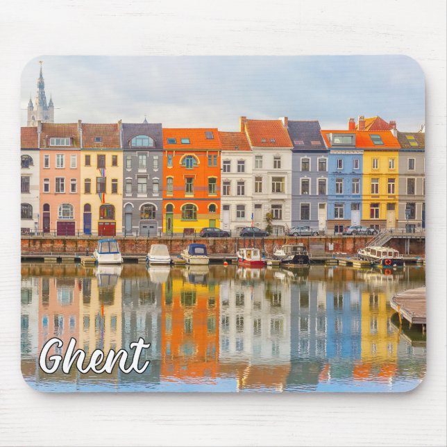 Hello From Ghent, Belgium Mouse Mat (Front)