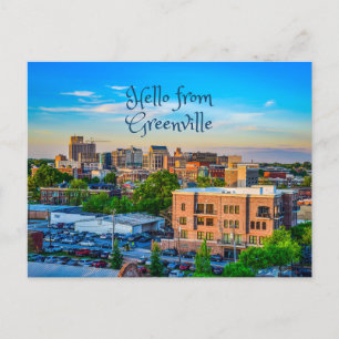 Hello from Greenville, South Carolina, Downtown  Postcard