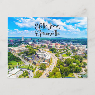 Hello From Greenville, South Carolina  Postcard