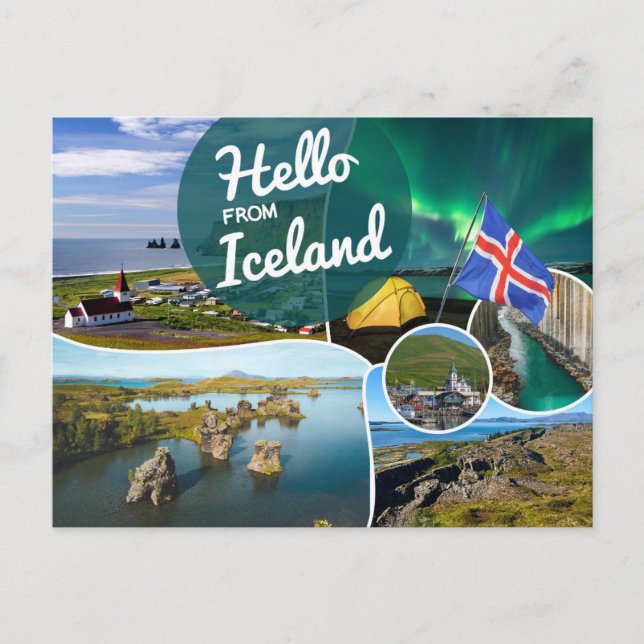 Hello from Iceland Postcard (Front)