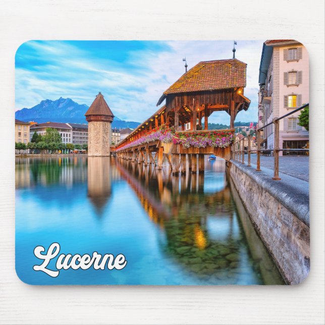 Hello From Lucerne, Switzerland Mouse Mat (Front)