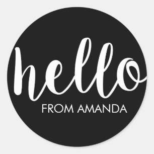 Hello From Me to You Personalised Sticker