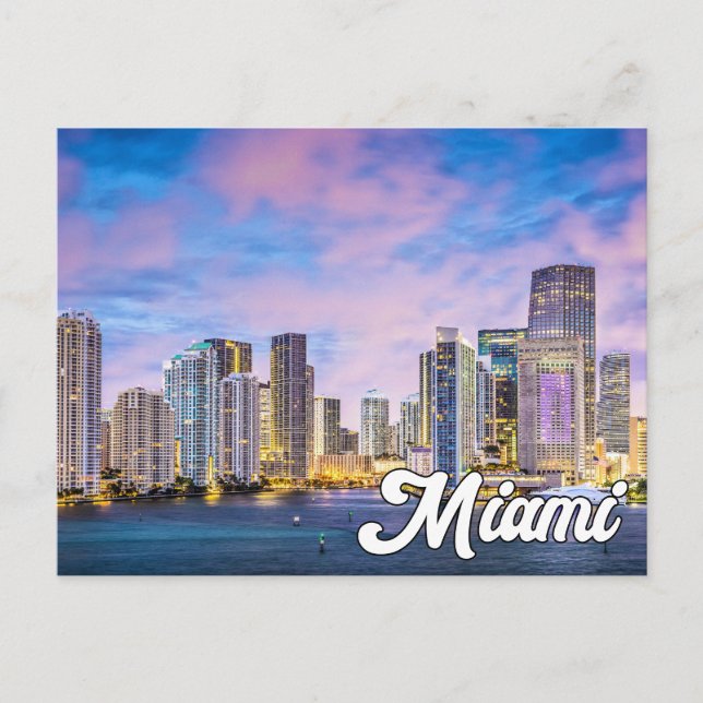Hello From Miami, Florida, United States Postcard (Front)