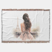 Hello From Paris Throw Blanket