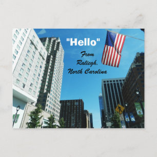 "HELLO",FROM RALIEGH postcard