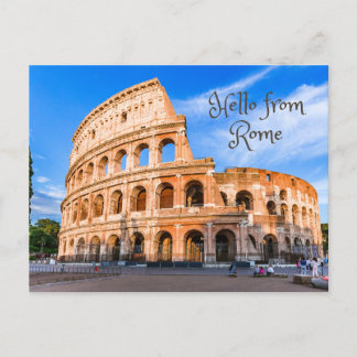 Hello from Rome, Italy. Ancient Colosseum  Postcard