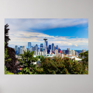 Hello from Seattle, Washington. Downtown View  Poster