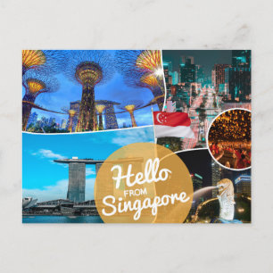 Hello from Singapore Postcard