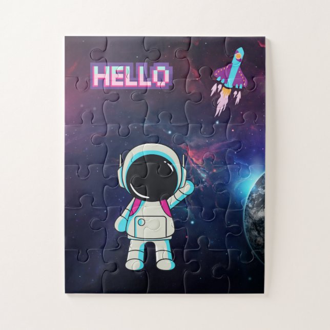 "Hello from Space" Jigsaw Puzzle (Vertical)