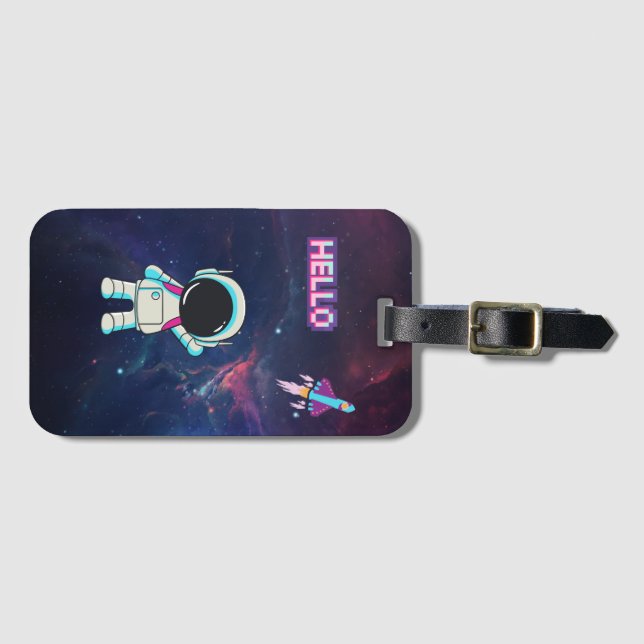 Hello from space. luggage tag (Front Horizontal)