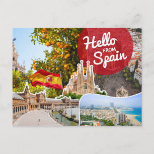 Hello from Spain Postcard