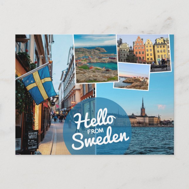 Hello From Sweden Postcard (Front)