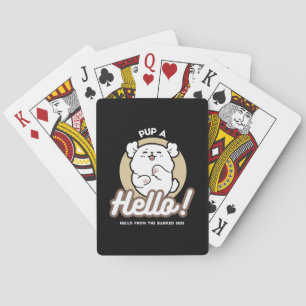 Hello from the Barked Side – Cute Dog Design Playing Cards