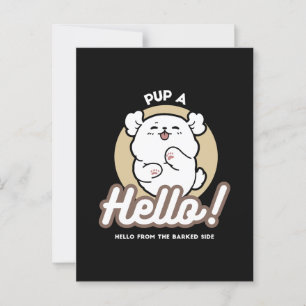Hello from the Barked Side – Cute Dog Design Postcard