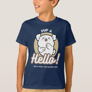 Hello from the Barked Side – Cute Dog Design T-Shirt