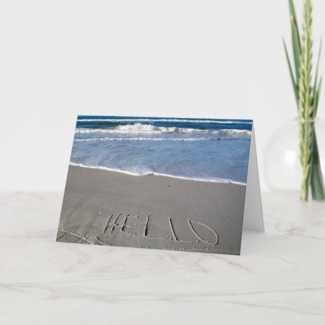 Hello From The Beach Card (Front)