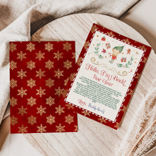 Hello from your elf letter card