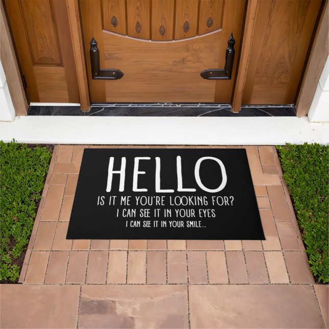 Hello funny doormat (Outdoor)