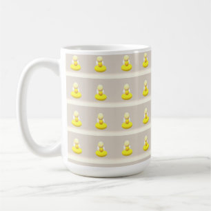 Hello Funny Greeting MR Blob yellow color cream Coffee Mug