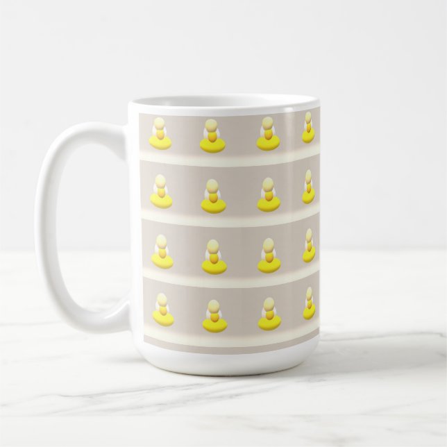 Hello Funny Greeting MR Blob yellow colour cream Coffee Mug (Left)
