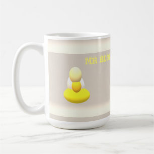 Hello Funny Greeting MR Blob yellow colour cream Coffee Mug