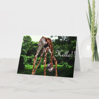 Hello giraffe card