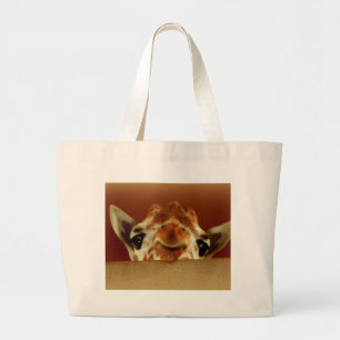 Hello Giraffe Large Tote Bag
