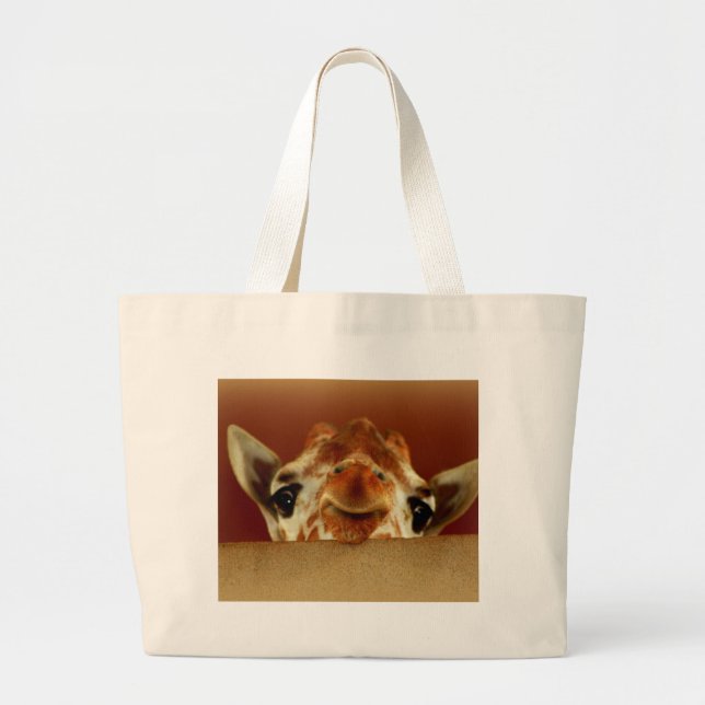 Hello Giraffe Large Tote Bag (Front)