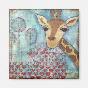 Hello ~ Giraffe Magnet