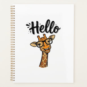 Hello Giraffe Vintage Engraving Cute Animal Shirt_ Planner