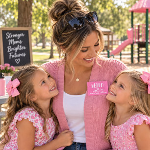 Hello Girl Mum Pink Names Mama Name Tag