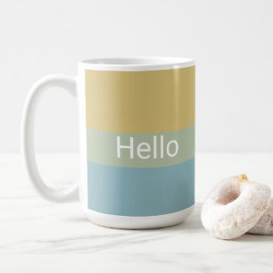 Hello Goodbye Khaki Colour Palette Minimal Classy Coffee Mug