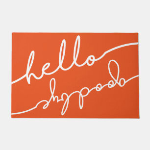 Hello Goodbye Typography Large - Pick Your Colour Doormat
