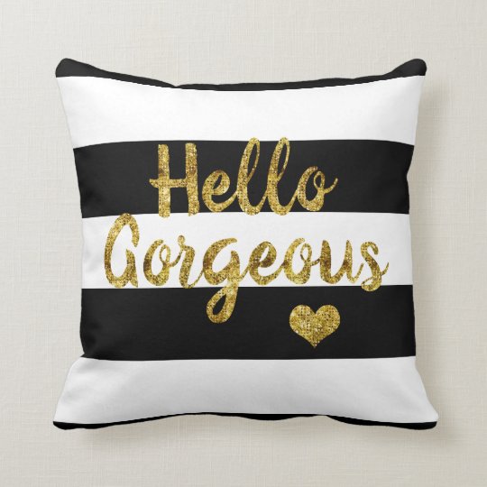 hello gorgeous throw pillow