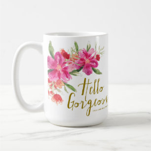 Hello Gorgeous Floral Mug