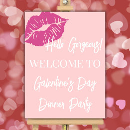 Hello Gorgeous Galentine's Day Party Welcome Sign