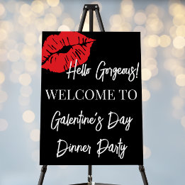 Hello Gorgeous Galentine's Day Party Welcome Sign