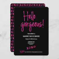 Hello gorgeous Galentine's Day xoxo black pink 