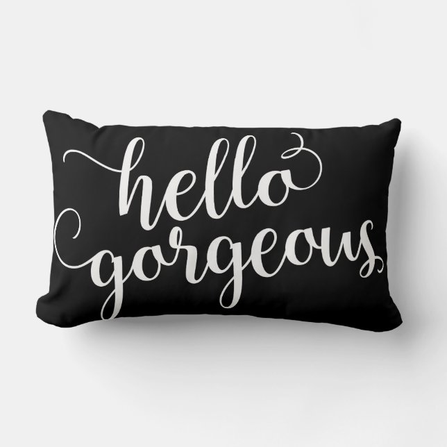 Hello Gorgeous Lumbar Cushion (Front)