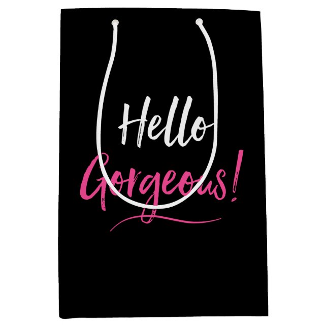 "Hello Gorgeous!" Medium Gift Bag (Front)