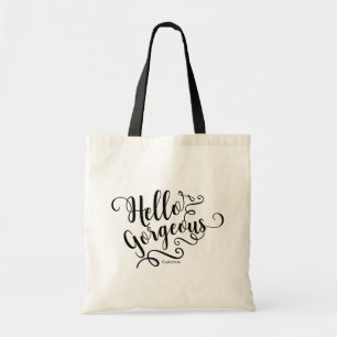 HELLO GORGEOUS Modern Typography Personalised Tote Bag