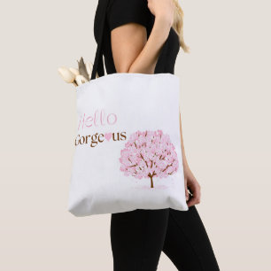 Hello Gorgeous, Pink Blossom Tree Tote Bag